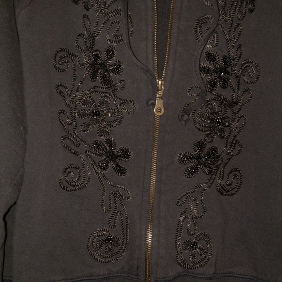 Hoodie Sweat Jacket Embellished - Picture 6 of 8